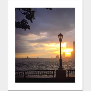 Battery Park Skyline Manhattan Sunset New York City Posters and Art